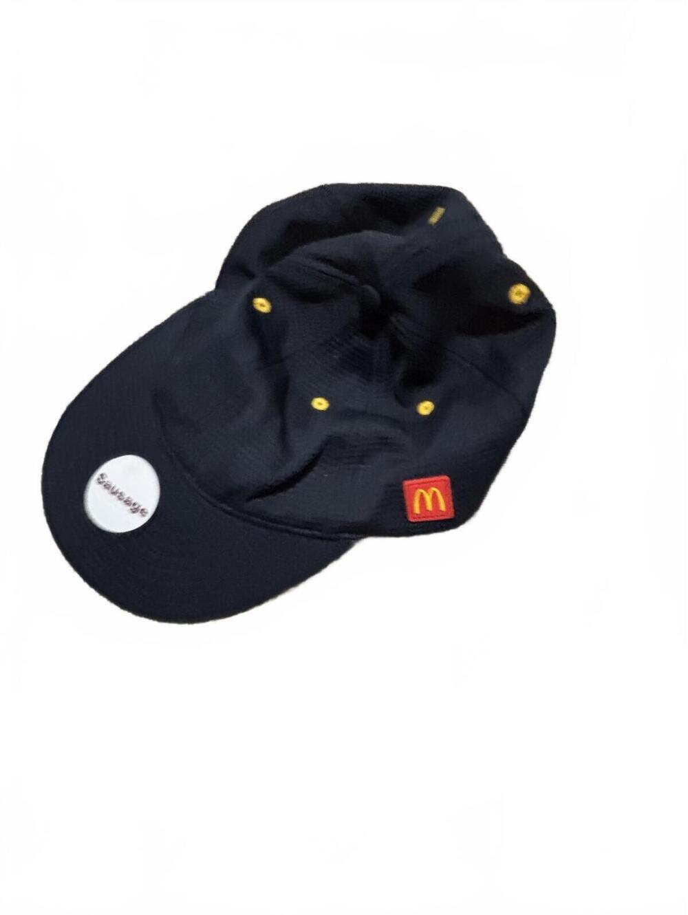 McDonald's Employee Navy Adjustable Snapback Hat with Yellow Accents Minimalist